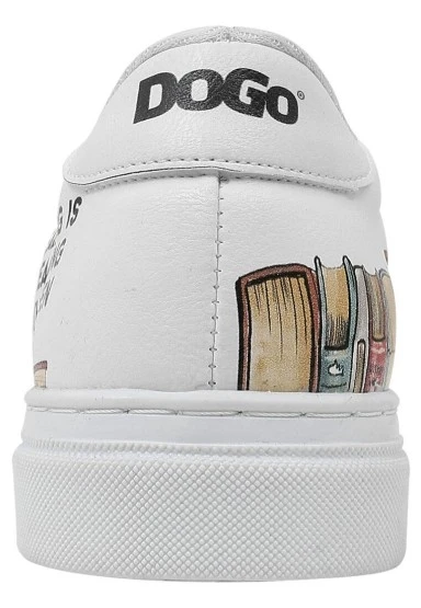 Unisex Çocuk Vegan Deri Beyaz Sneakers - The Wise Owl Tasarım - 