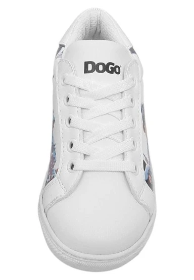 Unisex Çocuk Vegan Deri Beyaz Sneakers - Mr Bear Tasarım - 