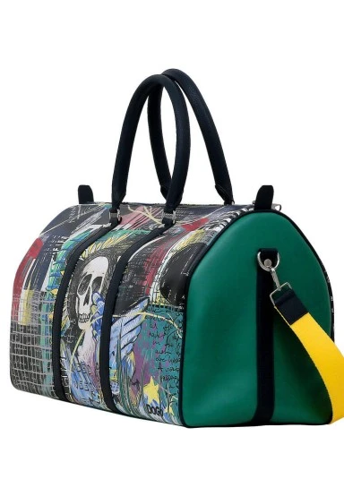 Unisex Cuir Vegan Noir Sac de Voyage - I Need Art Motif - 
