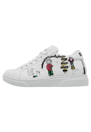 Unisex Enfants Vegan Blanc Baskets - Party Motif - 