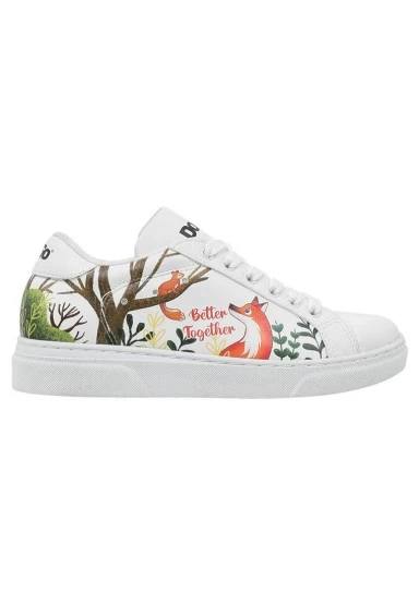 Unisex Enfants Vegan Blanc Baskets - Better Together Motif - 