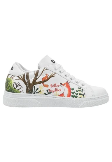 Unisex Enfants Vegan Blanc Baskets - Better Together Motif - 