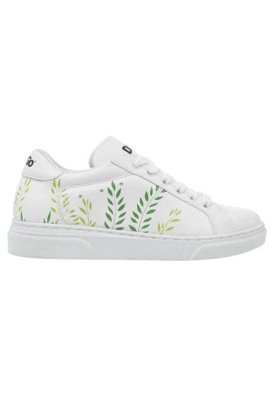 Unisex Enfants Vegan Blanc Baskets - It's Not Easy Being Green Motif - 