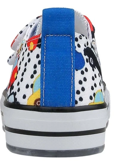 Unisex Kids Vegan White Light-Up Velcro Sneakers - Just Go Somewhere Design - 