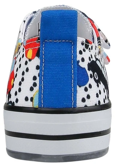 Unisex Kids Vegan White Light-Up Velcro Sneakers - Just Go Somewhere Design - 