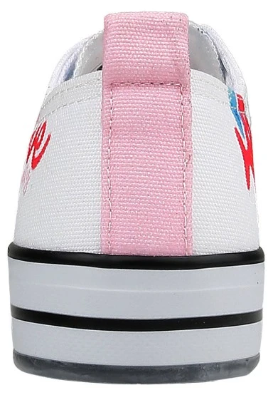 Unisex Kids Vegan White Light-Up Velcro Sneakers - Warner Bros Looney Tunes Love Tweety Design - 
