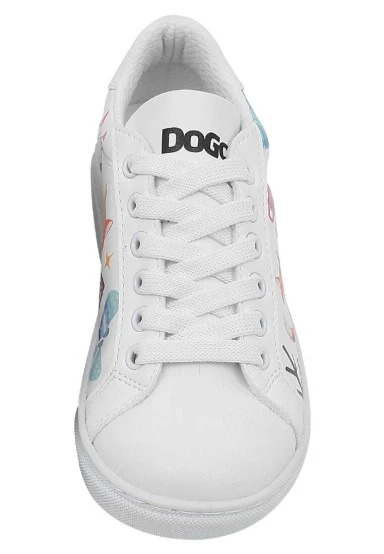 Unisex Kids Vegan Leather White Sneakers - Bitter Sweet Winter Design - 