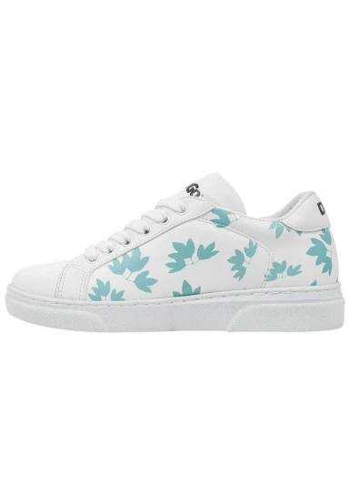 Unisex Kids Vegan Leather White Sneakers - Everything is Gonna Be Purrfect Design - 
