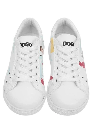 Kids Vegan Leather White Sneakers - State Of Bliss Design - 