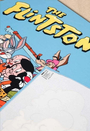 Unisex Multicolor Dogo Mare Beach Towel - Warner Bros Looney Tunes The Flintstones Design - 