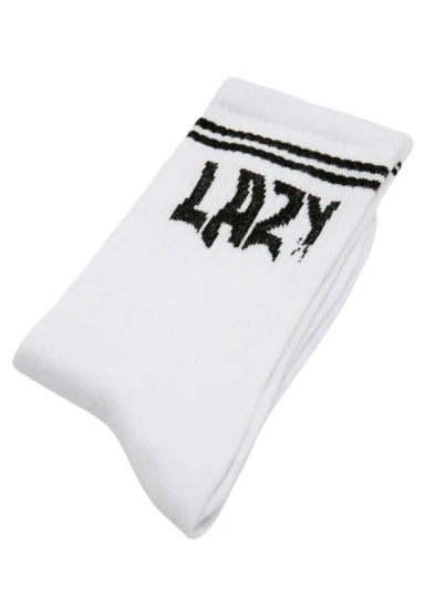 Unisex Vegan Beyaz Çorap - Lazy Tasarım - 