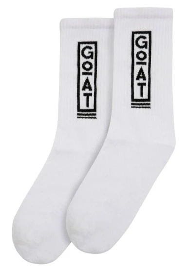 Unisex Vegan Beyaz Çorap - Goat Tasarım - 