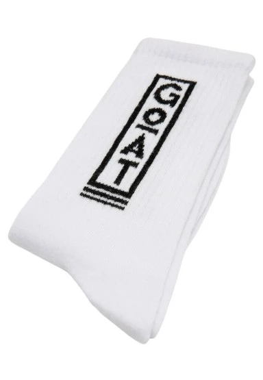Unisex Vegan Beyaz Çorap - Goat Tasarım - 