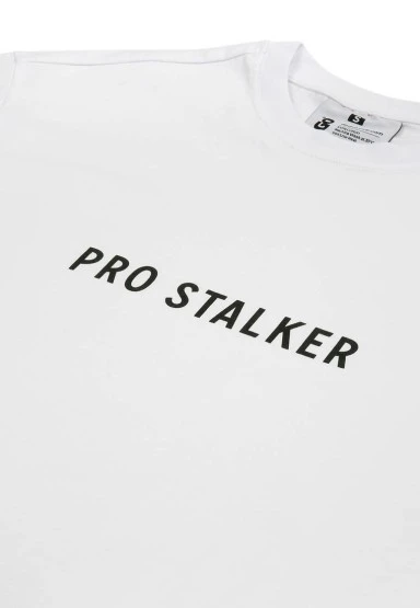 Unisex Vegan Beyaz T-Shirt - Pro Stalker Tasarım - 