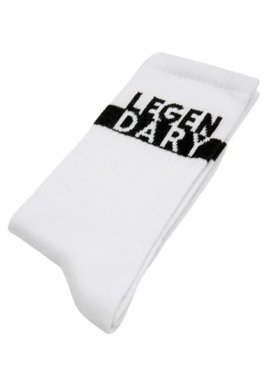 Unisex Vegan Blanc Chaussettes - Legendary Motif - 