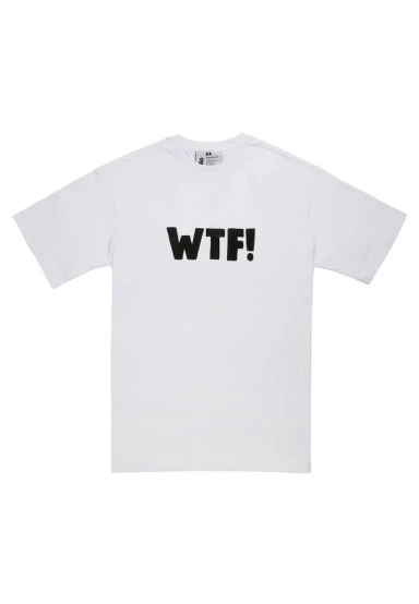 Unisex Vegan Blanc T-Shirt - WTF Motif - 