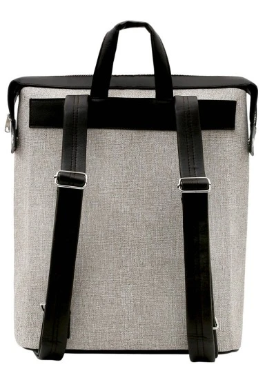 Unisex Vegan Grey Backpack - Dynamic Spirit Design - 