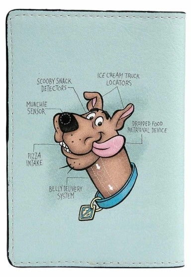 Unisex Vegan Kırmızı Pasaportluk - Warner Bros Hungry Doo Scooby Doo Tasarım - 