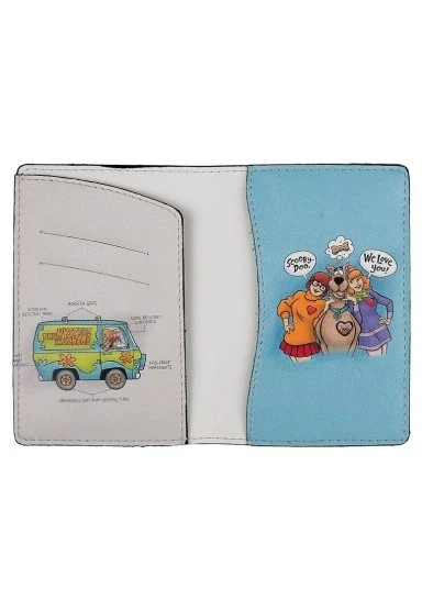 Unisex Vegan Kırmızı Pasaportluk - Warner Bros Hungry Doo Scooby Doo Tasarım - 