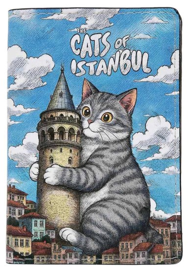 Dogo - Unisex Vegan Mavi Pasaportluk - Galata Cat Tasarım (1)