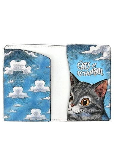 Unisex Vegan Mavi Pasaportluk - Galata Cat Tasarım - 