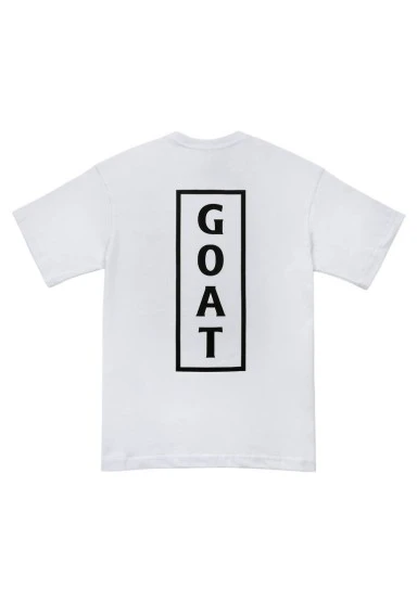 Unisex Vegan White T-Shirt - Goat Design - 