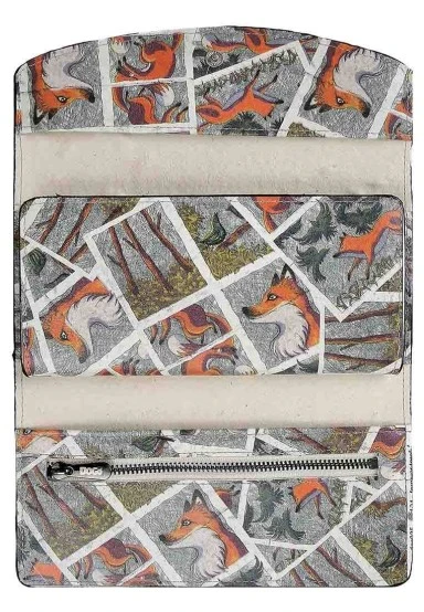 Women Gray Wallet - A Day of a Fox Design - 