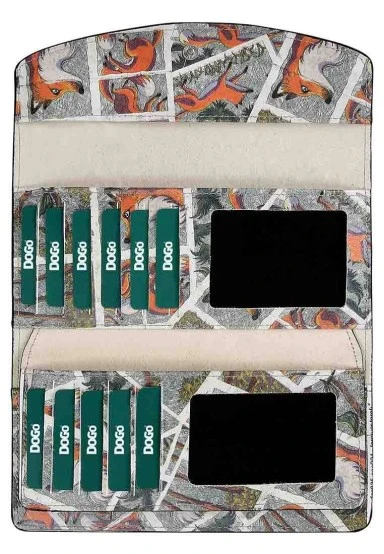 Women Gray Wallet - A Day of a Fox Design - 