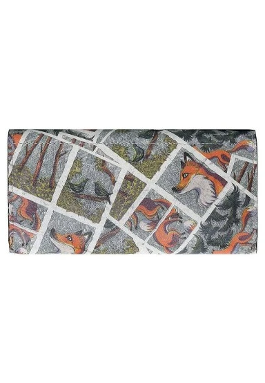Women Gray Wallet - A Day of a Fox Design - 