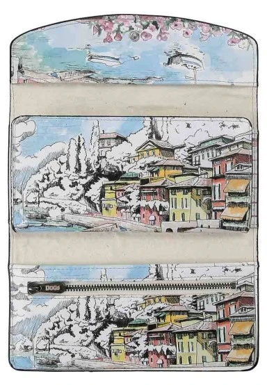 Women Multicolor Wallet - Lago di Como Design - 