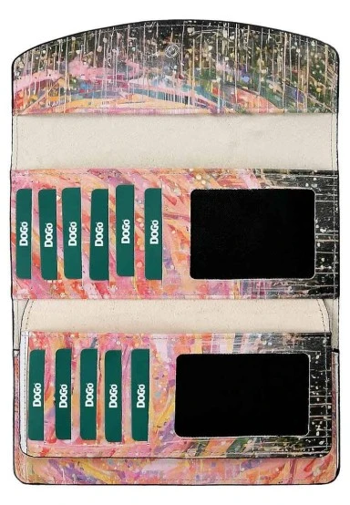 Women Pink Wallet - Party Cat Design - 