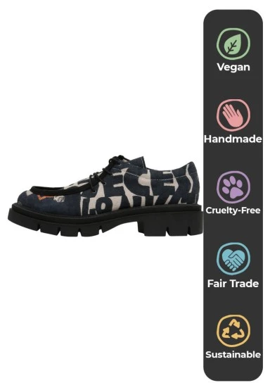 Women Vegan Black Loafers - Supper Design - 
