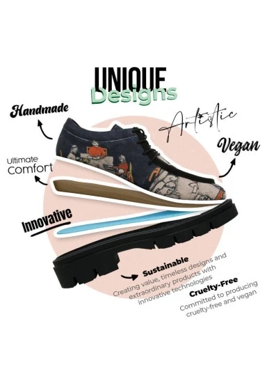 Women Vegan Black Loafers - Supper Design - 