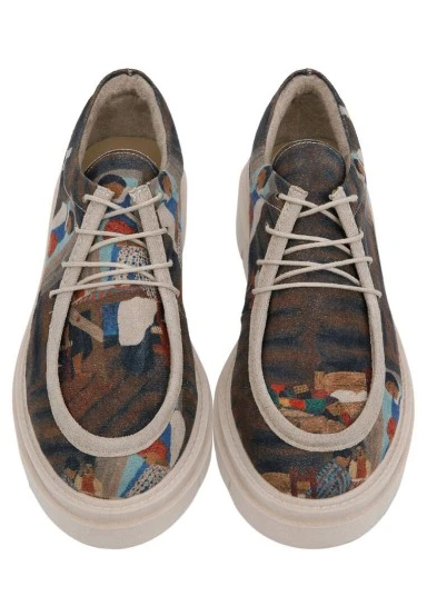 Women Vegan Brown Loafers - Family Time Design - 