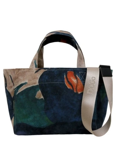 Kadın Vegan Çok Renkli Medium Tote Bag - Petals Tasarım - 