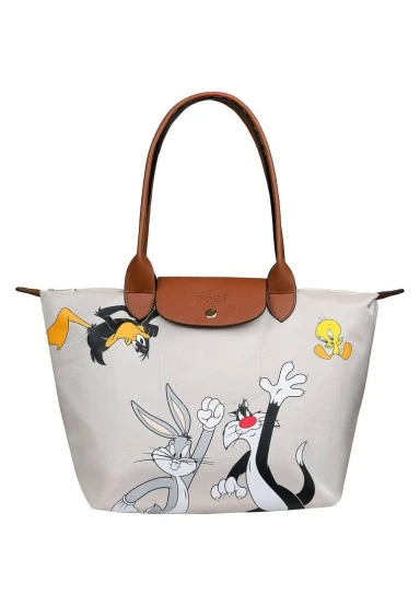 Women Vegan Cream Large Purse - Warner Bros Looney Tunes Joy Design - 