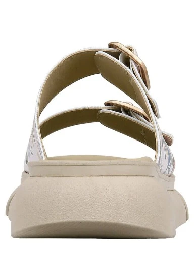 Women Vegan Cream Slippers - Totemic Garden Design - 