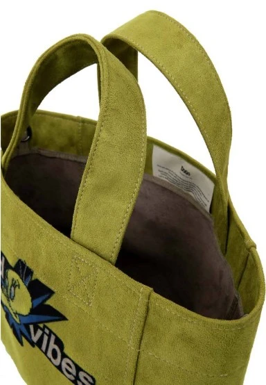 Women Vegan Green Medium Tote Bag - Warner Bros Tweety Good Vibes Only Design - 