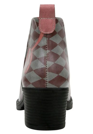 Women Vegan Leather Multicolor Ankle Boots - Abbie Design - 