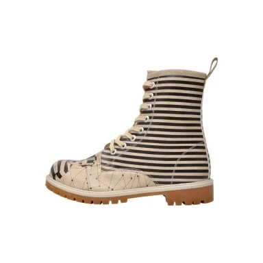 Women Vegan Leather Beige Long Boots - C.Chaplin Design - 