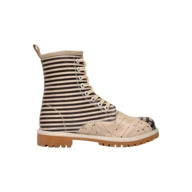 Women Vegan Leather Beige Long Boots - C.Chaplin Design - 