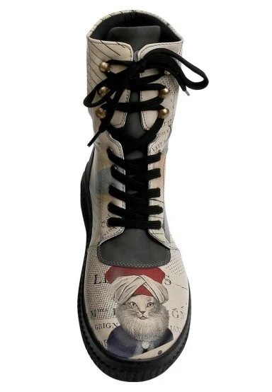Women Vegan Leather Beige Long Boots - Mon Cher Design - 