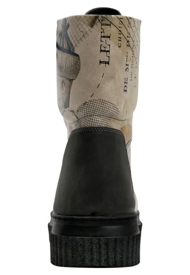 Women Vegan Leather Beige Long Boots - Mon Cher Design - 