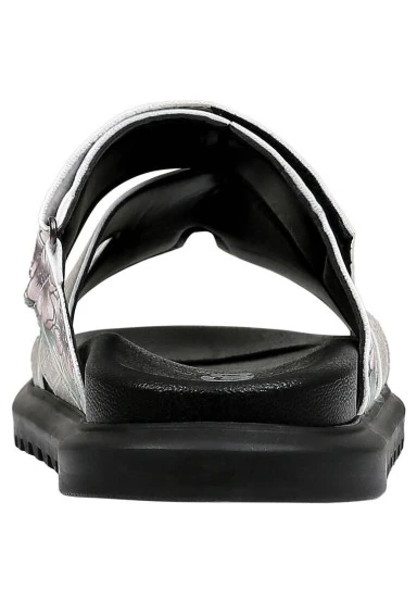 Women Vegan Leather Beige Slippers - As Free As a Bird Design - 