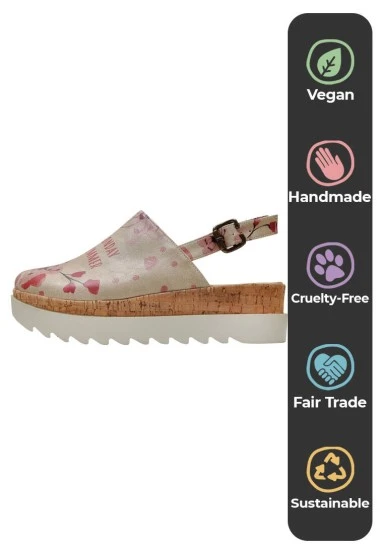 Women Vegan Leather Beige Wedge Sandals - More Summer Design - 