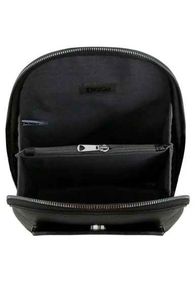 Women Vegan Leather Black Backpack - Night Lovers Design - 