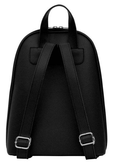 Women Vegan Leather Black Backpack - Magic in the Air Design - 