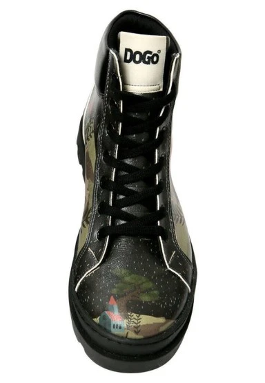 Women Vegan Leather Black Boots - Save the Bird Design - 