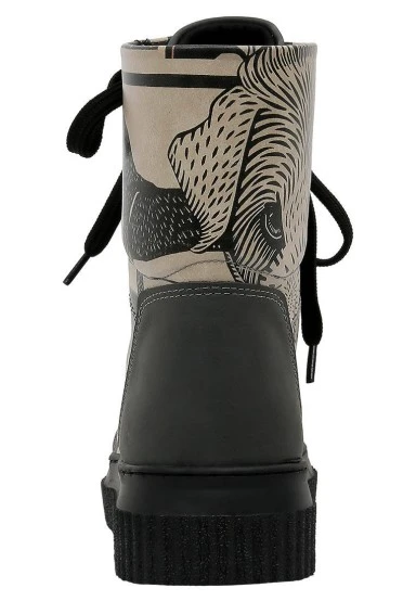 Women Vegan Leather Black Long Boots - Bad Boy Design - 
