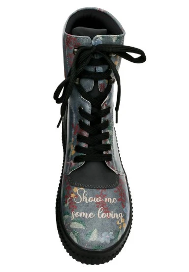 Women Vegan Leather Black Long Boots - Show me Some Loving Design - 